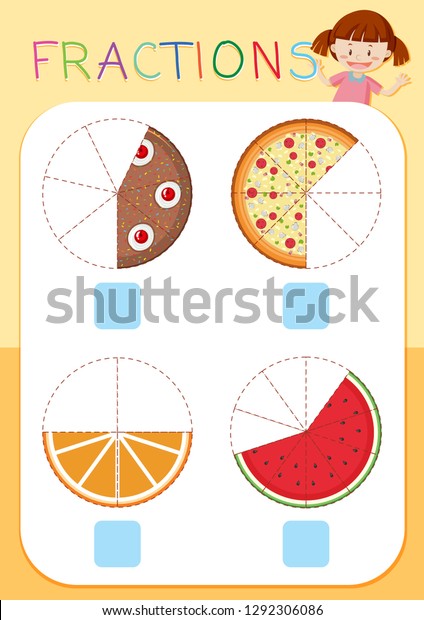 ケーキの分数のイラスト のベクター画像素材 ロイヤリティフリー