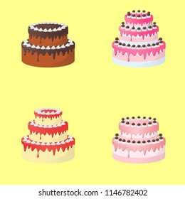 Set of Cake Vector