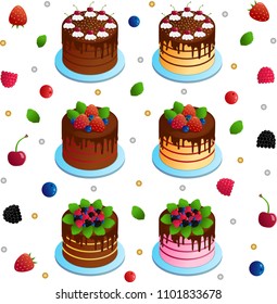 Set of cakes