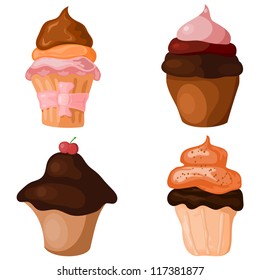 Set of cakes.