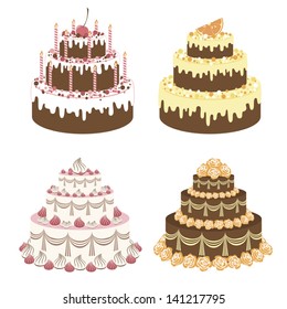 Set of cakes