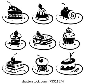 Set of cakes