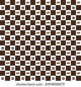 Set of cakes. Seamless pattern. 