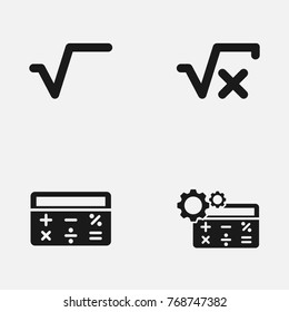 Set of calculating vector   icons.