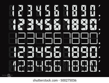 Set of Calculator digital numbers