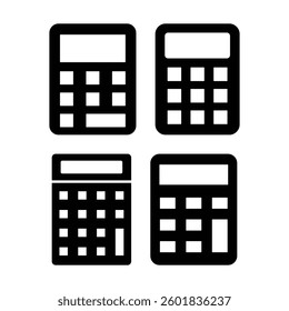 set calculator icon black design