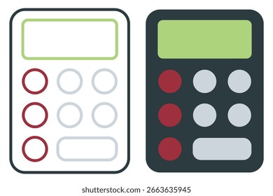 Set of calculator icons Vector. Calculator icons set line and glyph vector icon. vector illustration-simple illustration of calculator, perfect for calculator logos and icons eps 10
