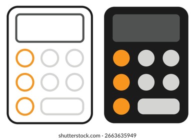 Set of calculator icons Vector. Calculator icons set line and glyph vector icon. vector illustration-simple illustration of calculator, perfect for calculator logos and icons eps 10
