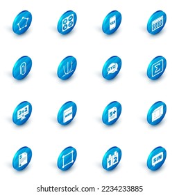 Set Calculator, Mobile calculator interface, Paper clip, Equation solution, Graph, schedule, chart, diagram, Sigma symbol and XYZ Coordinate system icon. Vector