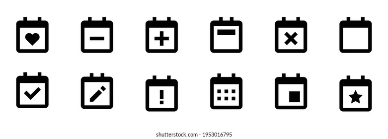 set of calendar eps 10 icon