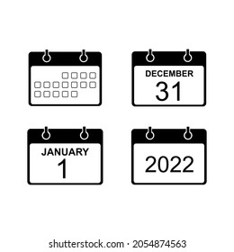 conjunto de vectores de icono de calendario, mejor icono vectorial de diseño plano
