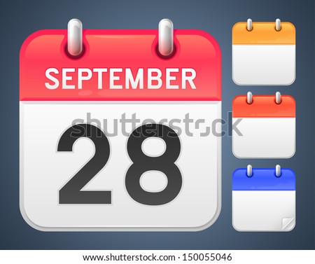 set of calendar icons
