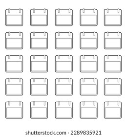 Set of calendar office work icon symbol vector