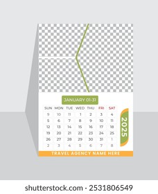 Set of calendars for 2025 isolated on a white background.