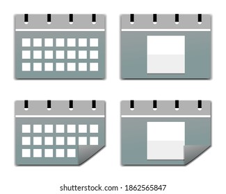 Set of calender design symbol. Illustration vector