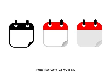 Set calender icon flat vector design
