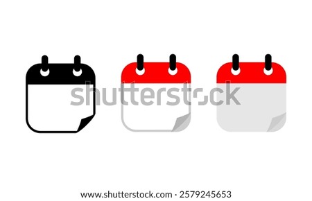 Set calender icon flat vector design