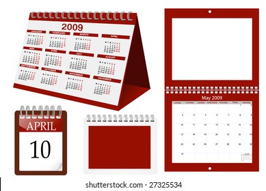 a set of calender templates