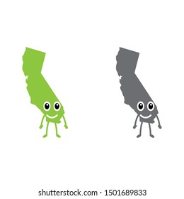 a set of California state map mascots