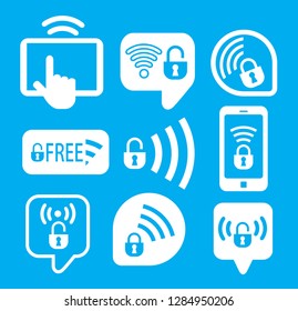  Set of call center operator icons. vector