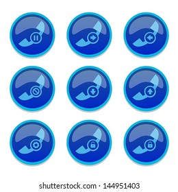 set of call icon, vector