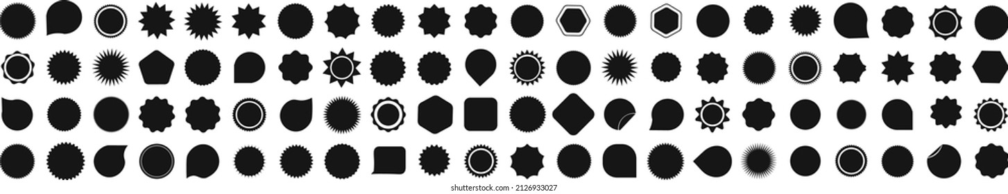 Set of call out banners qoutes black colour symbols vectors