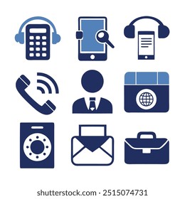 Set of call or ringing icons
