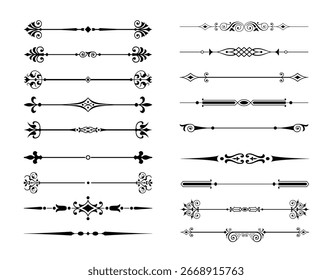set of calligraphic design elements and page decor