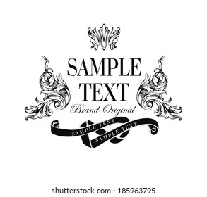 Set of calligraphic and floral design elements. Set of hand-drawing calligraphic