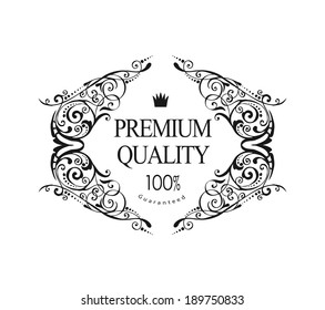 Set of calligraphic and floral design elements. Set of hand-drawing calligraphic