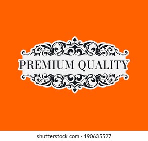 Set of calligraphic and floral design elements. Set of hand-drawing calligraphic