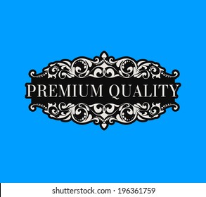 Set of calligraphic and floral design elements. Set of hand-drawing calligraphic