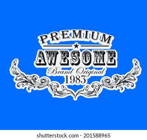 Set of calligraphic and floral design elements. Set of hand-drawing calligraphic