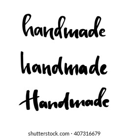 Set of calligraphic logotypes - Hand made. Vector. Lettering for invitation and greeting card, prints, posters and more.