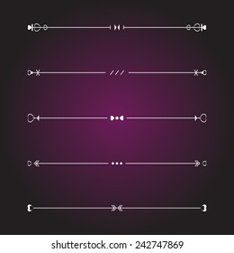 Set Calligraphic Valentine's Day Design Elements
