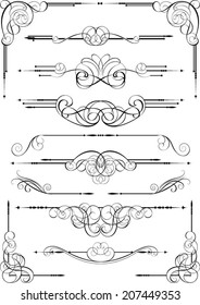 Set of calligraphy dividers design