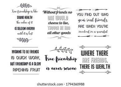 Set Calligraphy Sayings Print Vector Quotes Stock Vector (Royalty Free ...