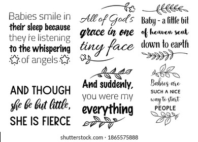 Set Calligraphy Sayings Print Vector Quotes Stock Vector (Royalty Free ...