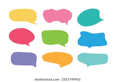 Set of callout, speech bubbles, chats, elements icons, vector illustration.