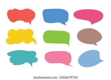 Set of callout, speech bubbles, chats, elements icons, vector illustration.