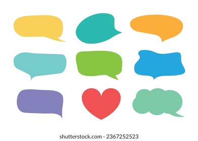 Set of callout, speech bubbles, chats, elements icons, vector illustration.