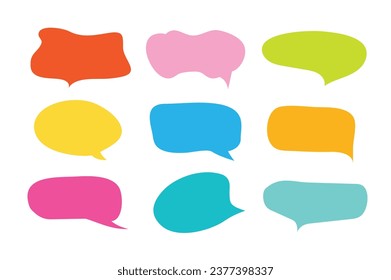 Set of callout, speech bubbles, chats, elements icons, vector illustration.