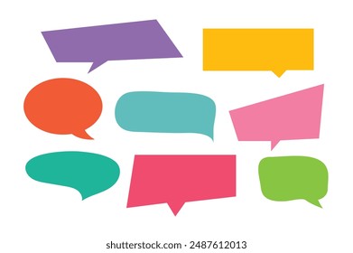 Set of callout, speech bubbles, chats, elements icons, vector illustration.