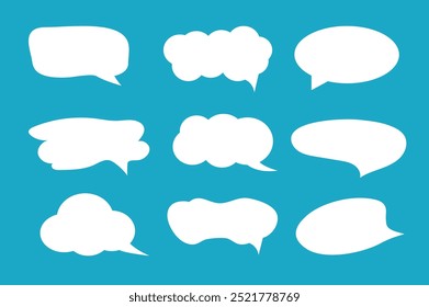 Set of callout, speech bubbles, chats, elements icons, vector illustration.