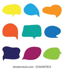 Legende, Sprechblasen, Chats, Elemente, Symbole, Vektorgrafik
