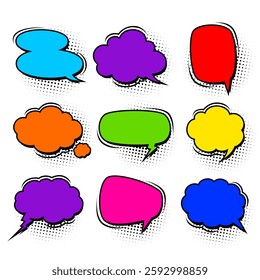 Set of callout, speech bubbles, chats, elements icons, vector illustration.