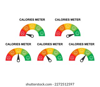 Set of Calories healthy diet icon, nutrition food low sign, kcal zero web vector illustration .