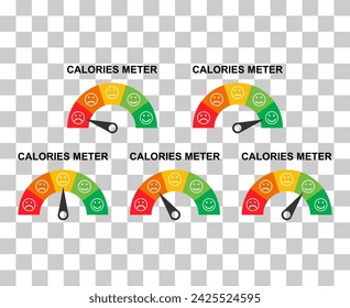 Set of Calories healthy diet icon, nutrition food low sign, kcal zero web vector illustration .