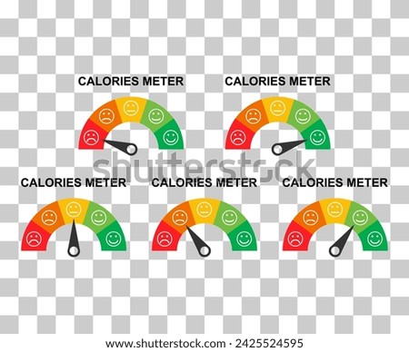 Set of Calories healthy diet icon, nutrition food low sign, kcal zero web vector illustration .