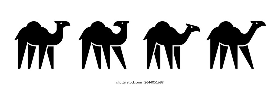 Conjunto do logotipo Camel. Design de ícones. Elementos do modelo